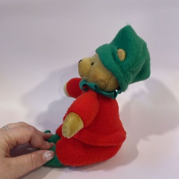 Vintage Hallmark Christmas Bear Plush Santas Helper Elf 7” Excellent Used Condi… - Picture 3 of 8
